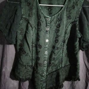 Green blouse